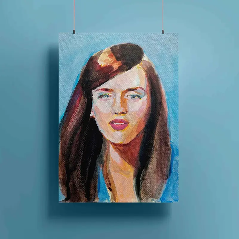 Poster einer Illustration von einem Portrait